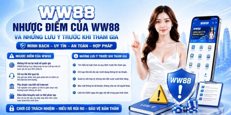 Nhược Điểm Của WW88 Là Gì? Những Lưu Ý Quan Trọng Khi Tham Gia
